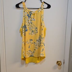41 Hawthorn Yellow and Blue Floral Tank Top
